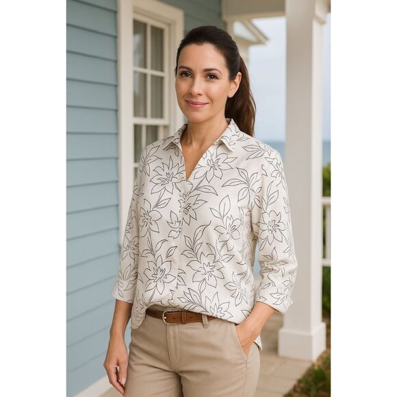 NWOT Embroidered Boho Jones of New York Signature Woman's Blouse, Size 2X - Picture 1 of 12